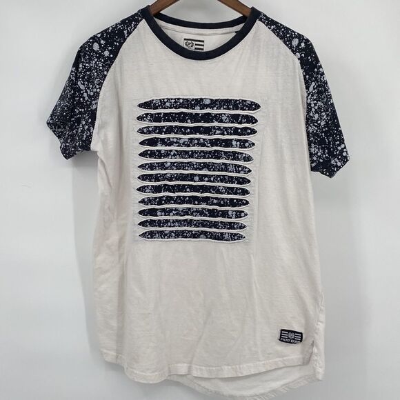 Phat Pharm Paint Splatter Distressed Tee Shirt Large - Picture 1 of 7